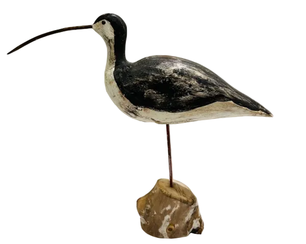 Curlew on Wood. Woodcarving