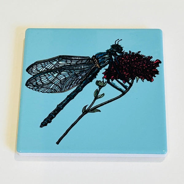 Dragonfly ceramic Coaster