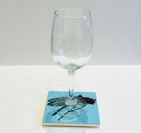Dragonfly ceramic Coaster