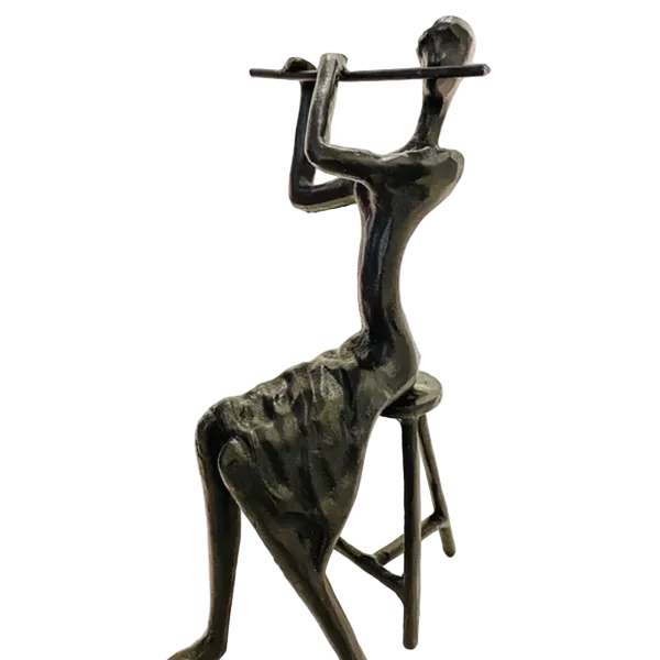 Flute Lady. Welded Steel Art