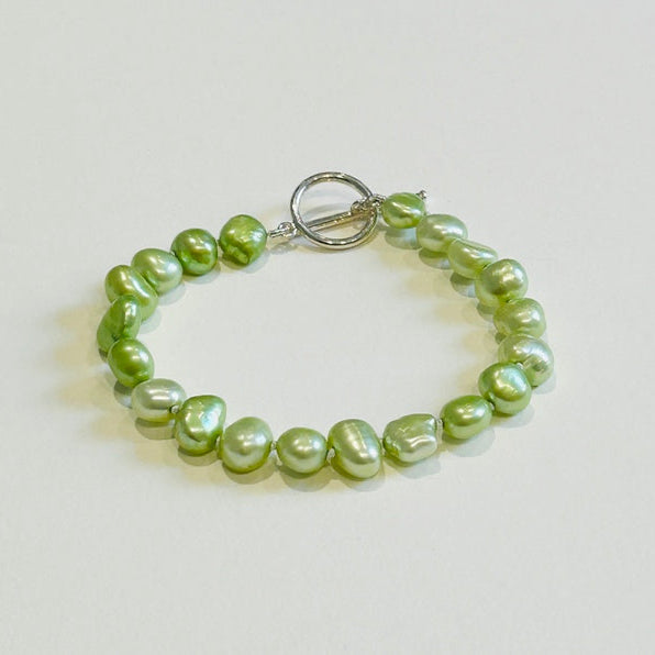 Pearl Bracelet, Lime Green (PO08)