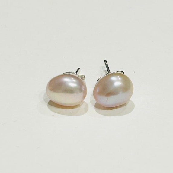 Pink Potato Pearl Stud earrings (PO36)