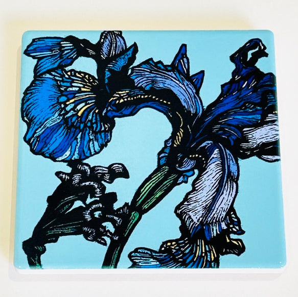 Iris ceramic Coaster