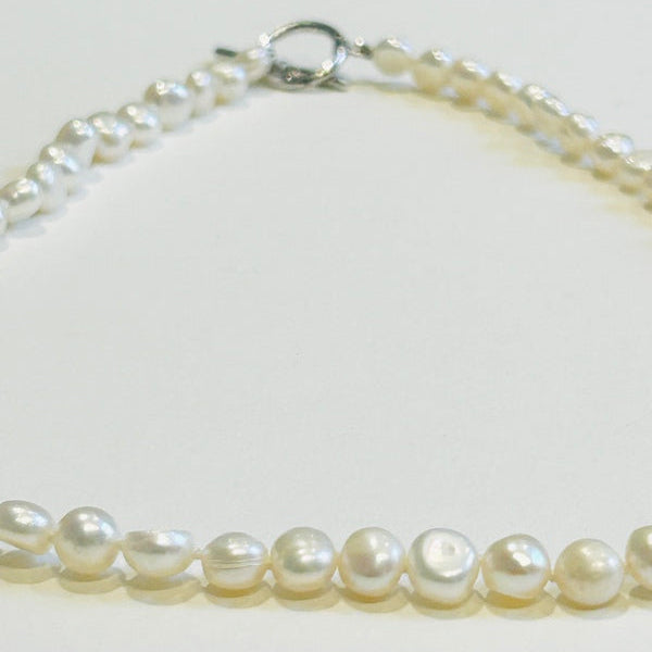 White Potato Pearl Necklace (PO28)