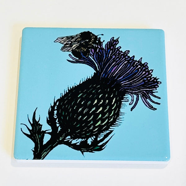Thistle & Bee ceramic Coaster