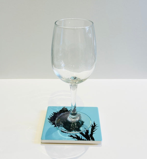 Thistle & Bees ceramic Coaster